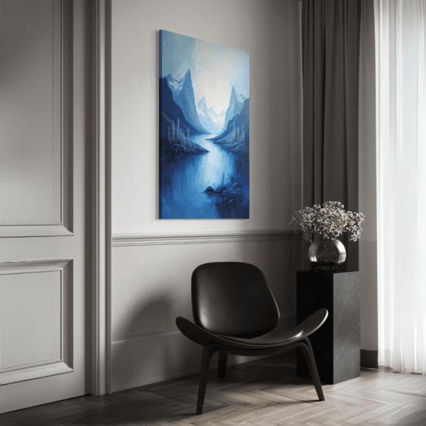 Lerretsbilde i moderne interior – Abstrakt Kunst mock-up lerretsbilde abstrakt kunst